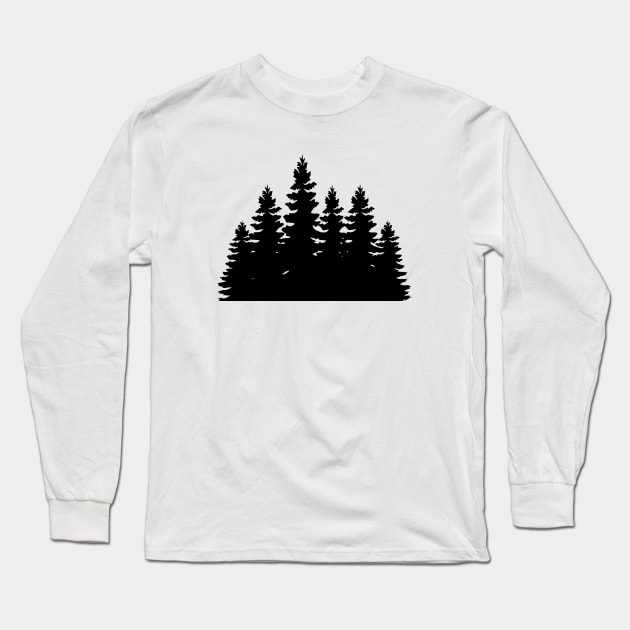 Pine Trees Long Sleeve T-Shirt by beaching